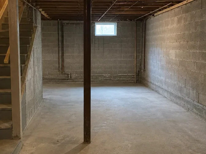 Finished Basement Gut-Out in Thornhill after demolition and cleanup