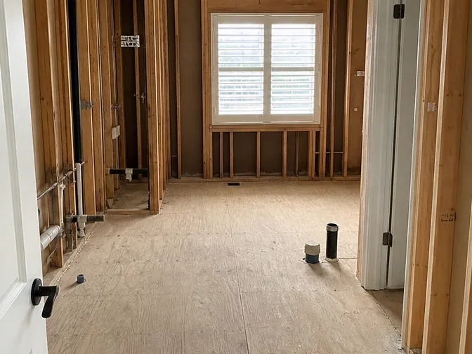 Primary Ensuite Demolition in Richmond Hill after demolition and cleanup