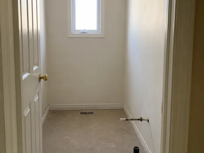 Powder Room Strip-Out in Vaughan after demolition and cleanup