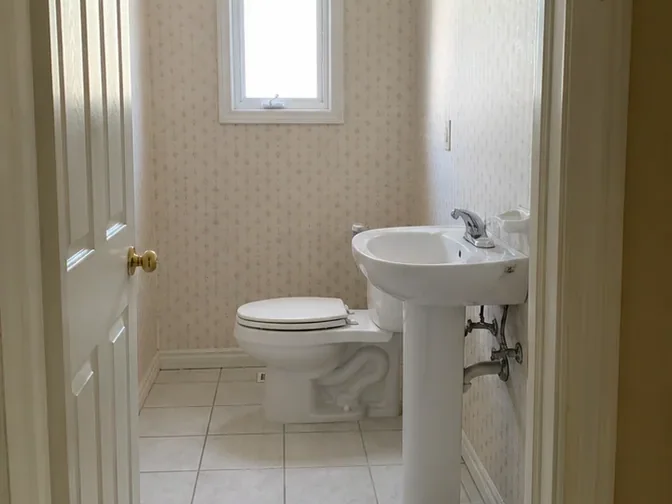 Powder Room Strip-Out in Vaughan before work began