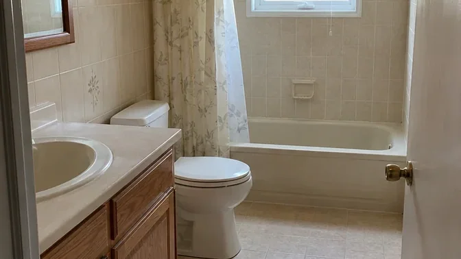 Three-Piece Bathroom Gut-Out in Thornhill before work began