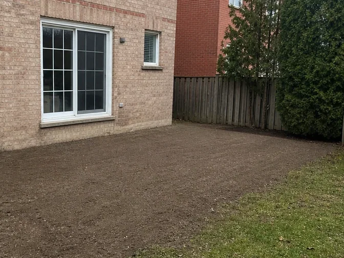 Composite Deck Removal in Richmond Hill after demolition and cleanup