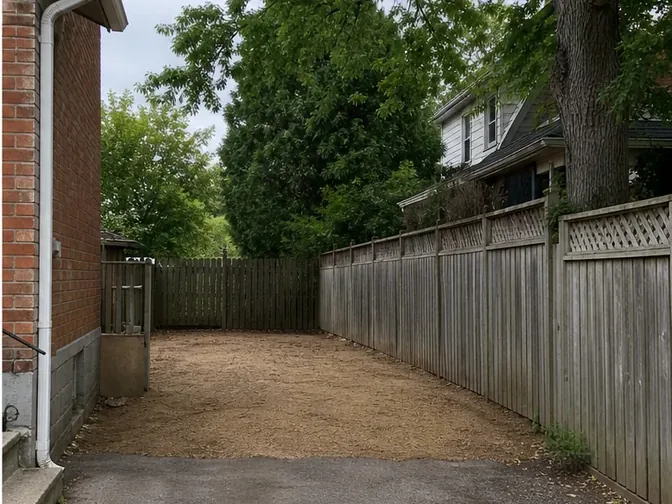 Same site cleared after garage removal