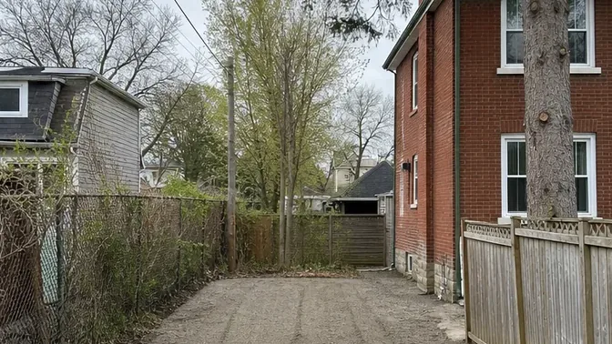 Brick Garage Demolition in North York after demolition and cleanup