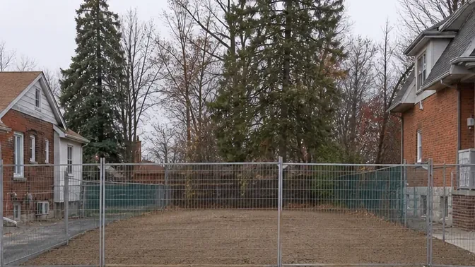 Bungalow Demolition in North York after demolition and cleanup