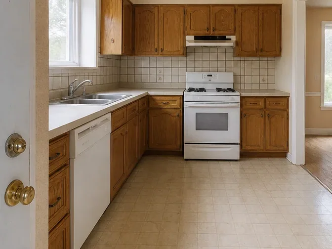 Oak Kitchen Demolition in Thornhill before work began